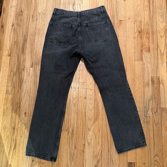 Zara Dark Gray Straight Leg High Rise Jeans Size 10 - Picture 4 of 6